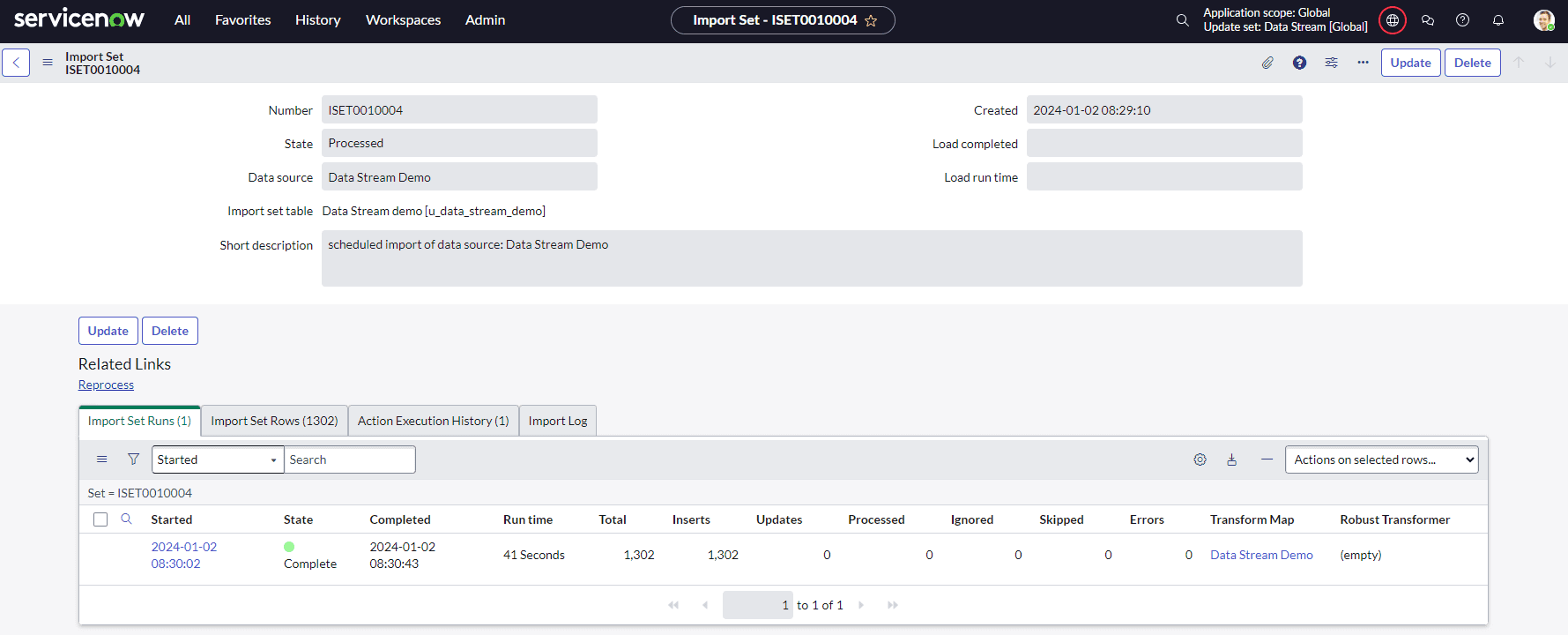 Import Set in ServiceNow